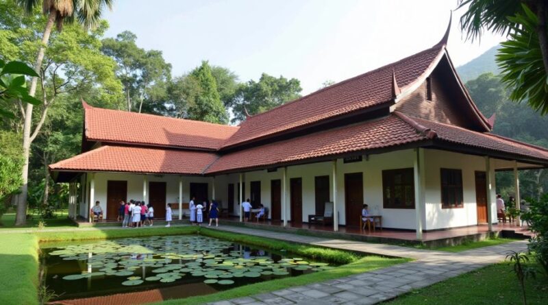 Pondok Pesantren Sabilurrosyad Gasek dengan arsitektur tradisional.