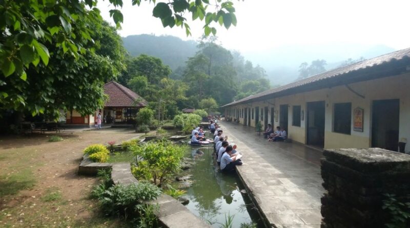 Pondok Pesantren Sabilurrosyad Gasek dalam suasana damai.