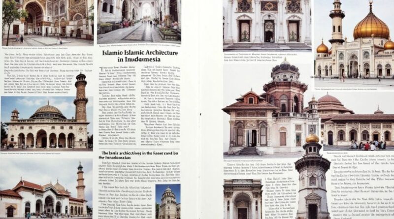 Arsitektur Islam di Indonesia dengan masjid dan detail sejarah.