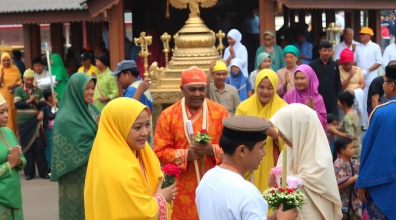 Praktik keagamaan beragam di Indonesia dengan suasana ceria.