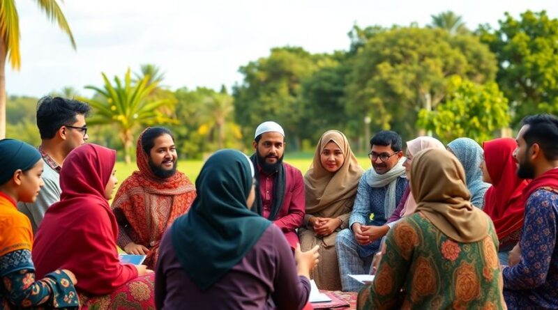 Diskusi tentang agama Islam dalam suasana yang damai.